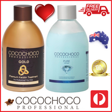 Load image into Gallery viewer, ❤ COCOCHOCO Professional GOLD 250 ml + PURE 250 ml Brazilian Keratin Treatment Bundle (500 ml)
