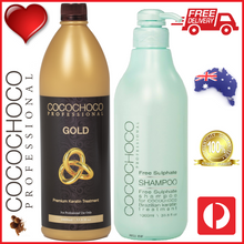 Load image into Gallery viewer, COCOCHOCO Keratin Gold Treatment and COCOCHOCO Sulphate Free Shampoo 1000ml

