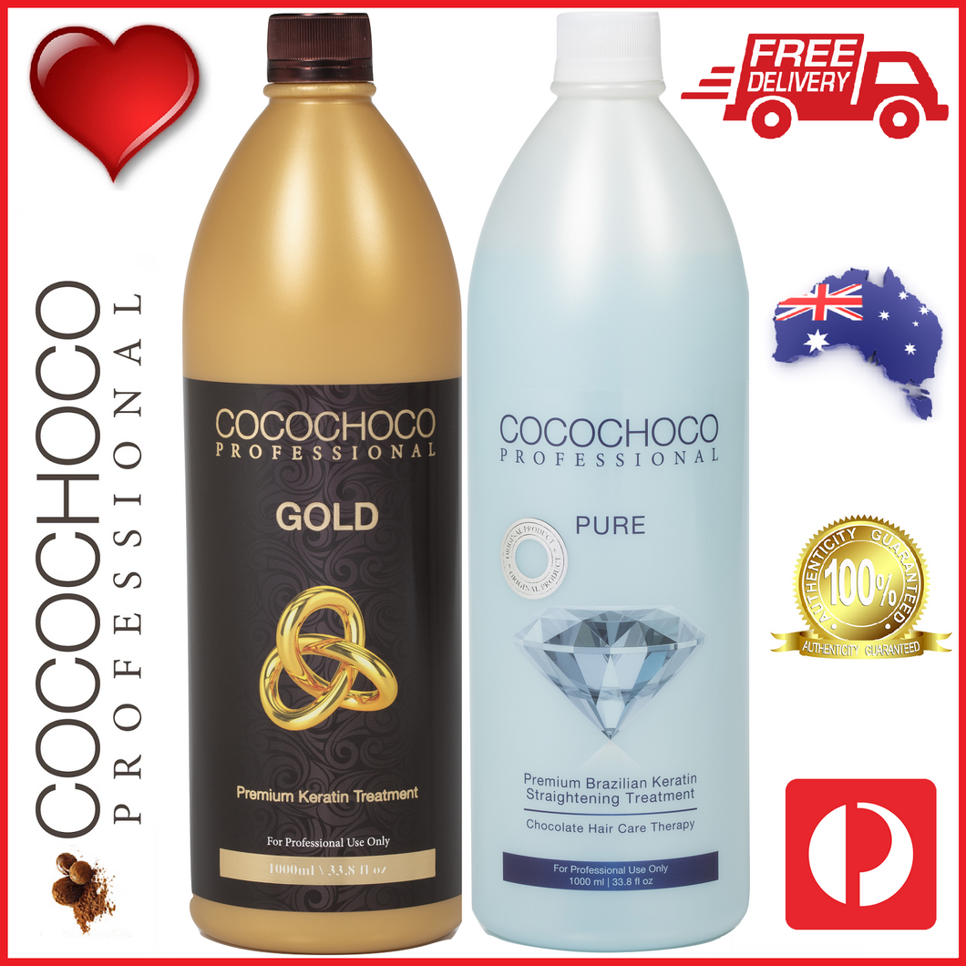 COCOCHOCO Gold 1000ml COCOCHOCO Pure 1000ml Keratin Treatments Australia